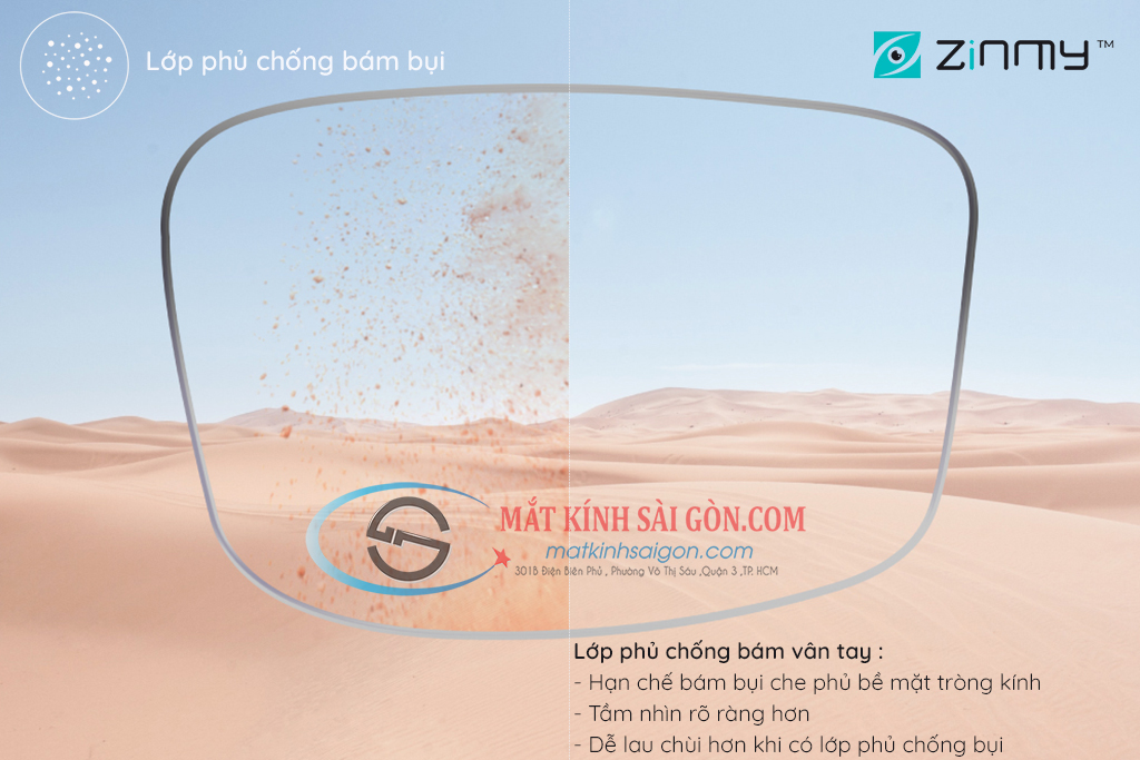 KÍNH ĐA TRÒNG ĐỔI MÀU CHỐNG BỂ 1.58 ZINMY DURAMAX FREESIGHT - Hình 6