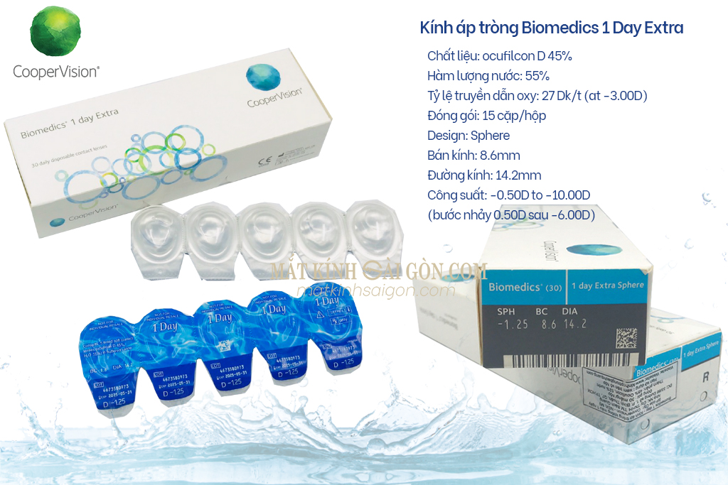 KÍNH ÁP TRÒNG COOPERVISION BIOMEDICS 1 DAY - Hình 2