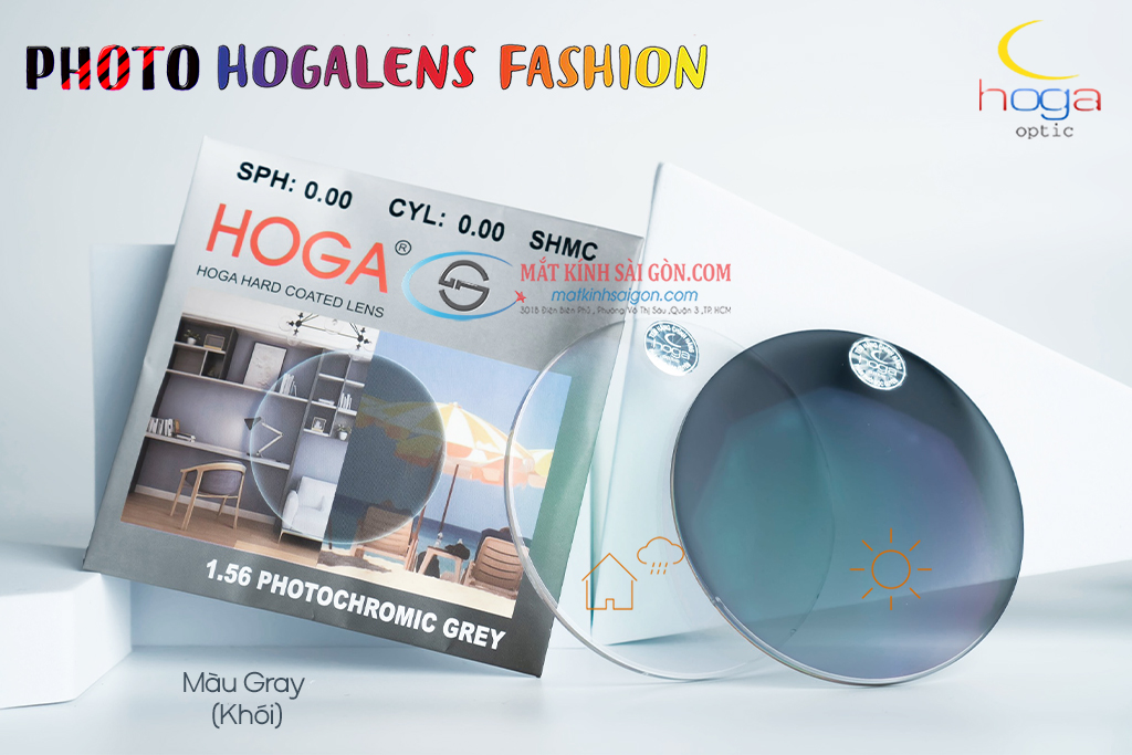 TRÒNG KÍNH ĐỔI MÀU HOGA 1.56 PHOTO FASHION GRAY - Hình 2