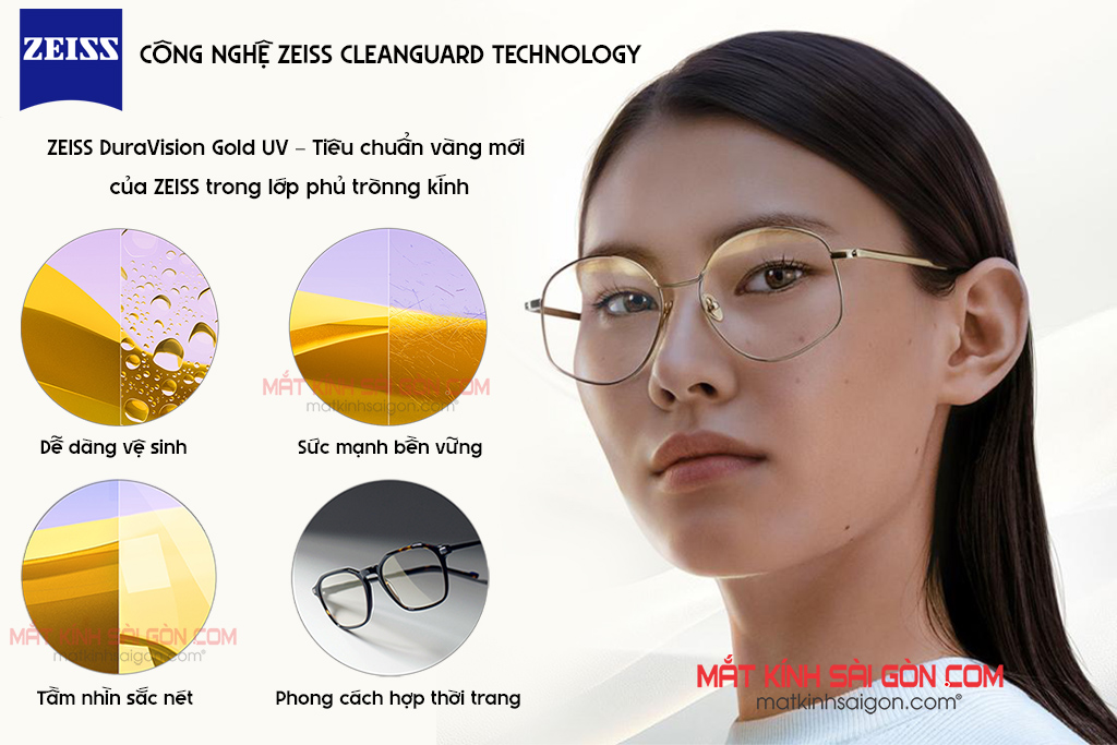 TRÒNG KÍNH 1.56 ZEISS DURAVISION GOLD UV - Hình 2